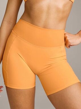 Oner Active High-Waist Athletic Shorts in Orange